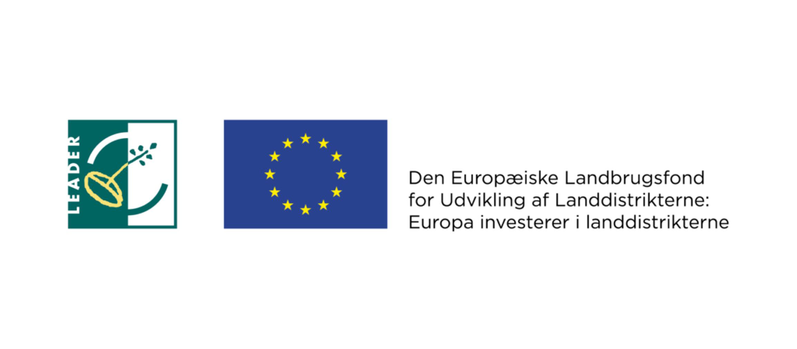 Leader logo, det europæiske flag, samt teksten 